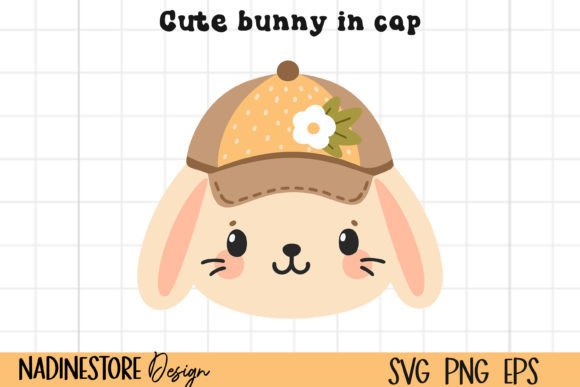 Download Doodle Bunny with Cap SVG, EPS, PNG. - Bunny Collection