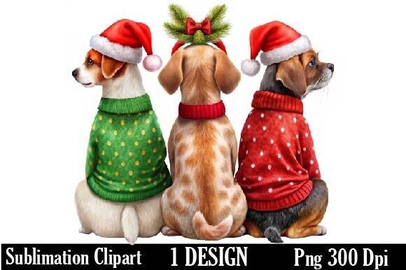 Download Christmas Pets Back View Sublimation - Pet Collection
