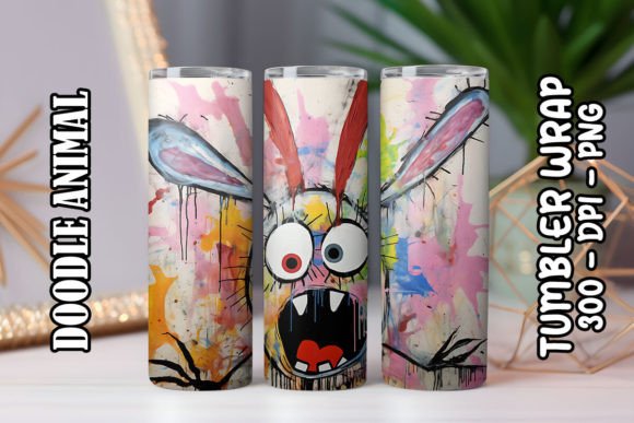 Download Doodle Bunny Tumbler Wraps 8 - Bunny Collection