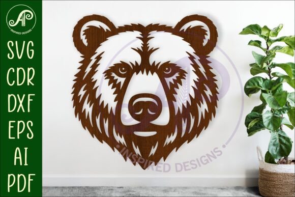 Download Bear Face Wall Art Sign, SVG File. - Bear Collection