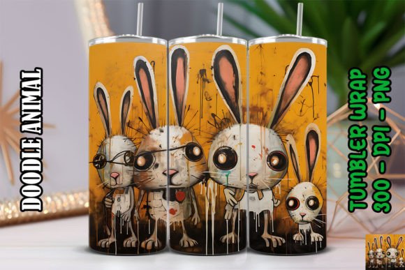 Download Doodle Bunny Tumbler Wraps 15 - Bunny Collection