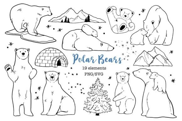 Download Polar Arctic Bear Clipart PNG SVG - Bear Collection