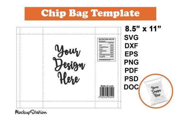 Download Chip Bag Template SVG | Party Wrapper - Wrapper Collection