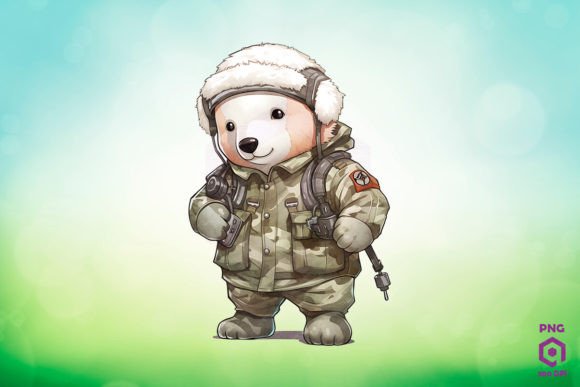 Download Army Polar Bear Clipart PNG - Bear Collection