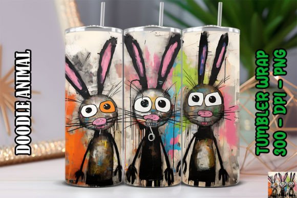 Download Doodle Bunny Tumbler Wraps 16 - Bunny Collection
