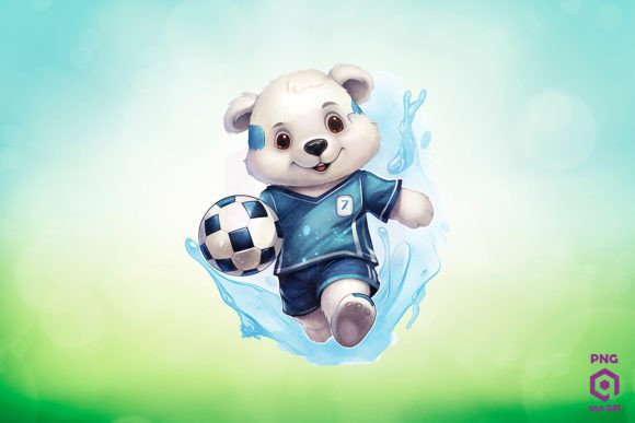 Download Football Player Polar Bear Clipart PNG - Bear Collection