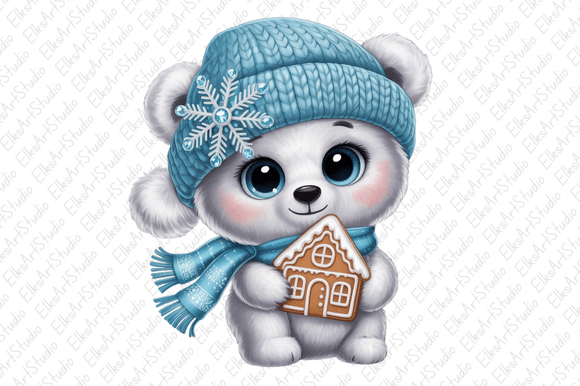 Download Christmas Polar Bear Clipart Png - Bear Collection