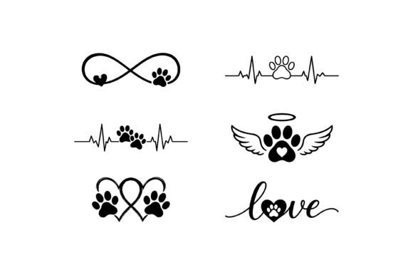 Download Pet Memorial Love Paw Symbol Set - Premium Resources