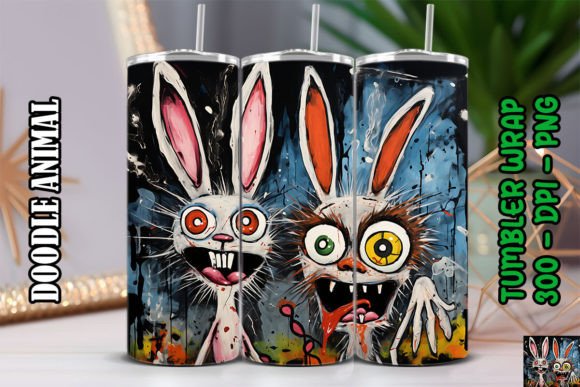 Download Doodle Bunny Tumbler Wraps 14 - Bunny Collection