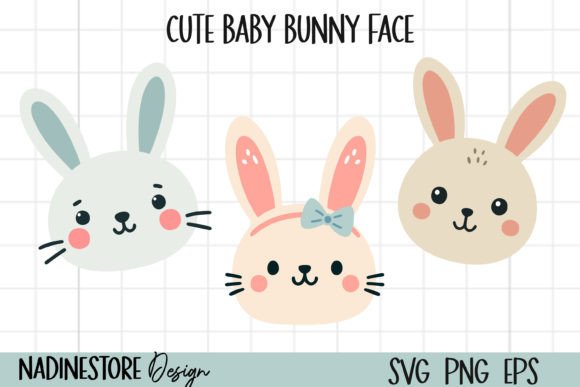 Download Doodle Bunny Face for Kids SVG, EPS, PNG - Bunny Collection