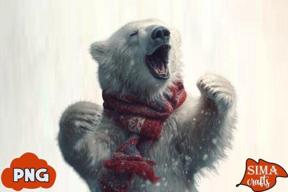 Download Christmas Animals Celebrating Polar Bear - Bear Collection