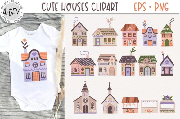 Download Cute Houses Vector Clipart for Kids - Kids Collection