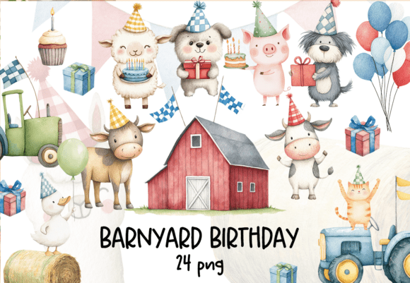Download Cute Farm Animals Clipart for Kids Party - Kids Collection
