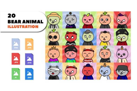 Download Cute Bear Animal Graphic Design - Bear Collection