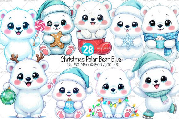 Download Christmas Polar Bear Clipart - Bear Collection