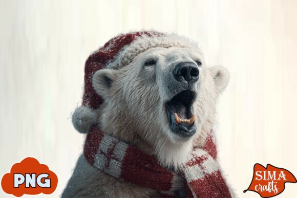 Download Christmas Animals Celebrating Polar Bear - Bear Collection