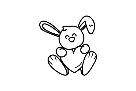 Download Valentine Icon Doodle Bunny Doll - Bunny Collection