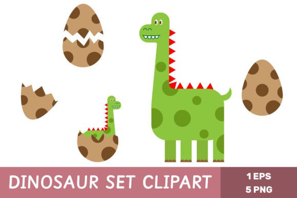 Download Dinosaur Set Clipart for Kids - Kids Collection