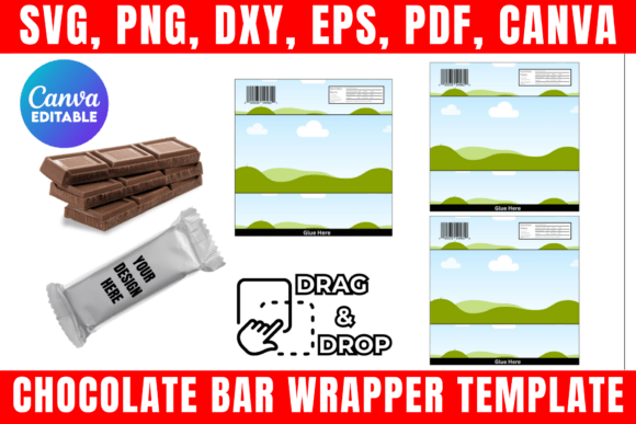 Download Chocolate Bar Wrapper Canva Template - Wrapper Collection