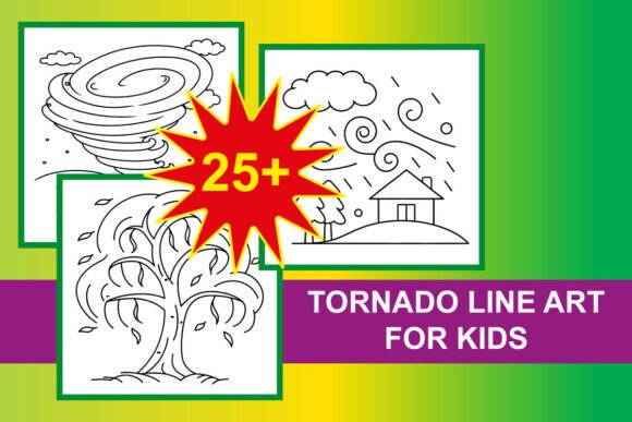 Download Tornado Line Art for Kids - Kids Collection