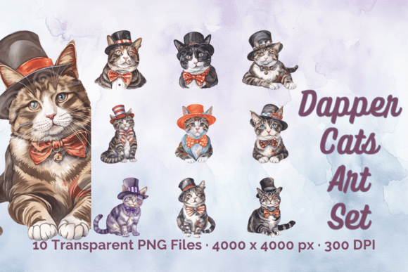 Download Cute Cats Clipart Bundle Watercolor Pets - Pet Collection
