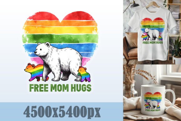 Download Free Mom Hugs Polar Bear Art - Bear Collection