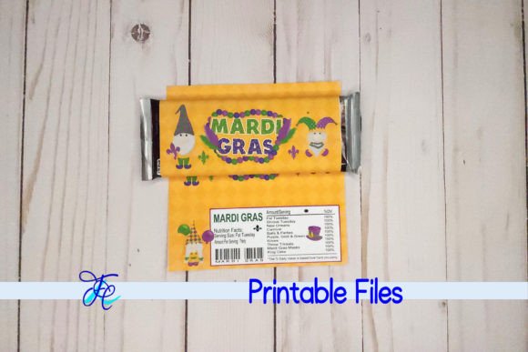 Download Mardi Gras Candy Bar Wrapper V2 - Wrapper Collection