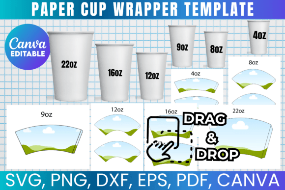 Download Paper Cup Wrapper Template Bundle - Wrapper Collection