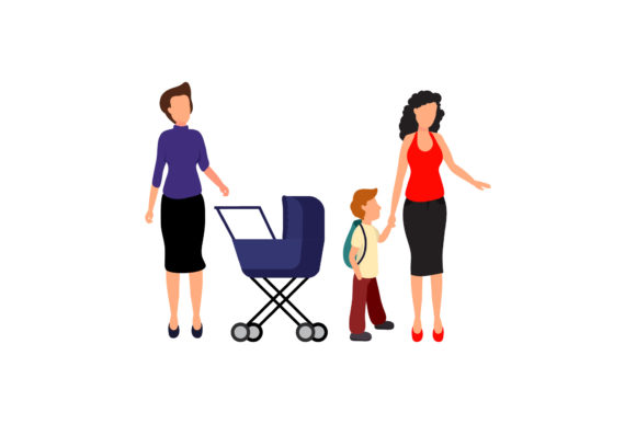 Download Family Mom &amp; Kids Illustration - Kids Collection