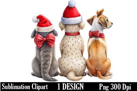 Download Christmas Pets Back View Sublimation - Pet Collection