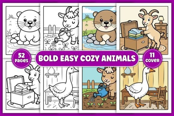 Download Cozy Animals Coloring Pages for Kids - Kids Collection
