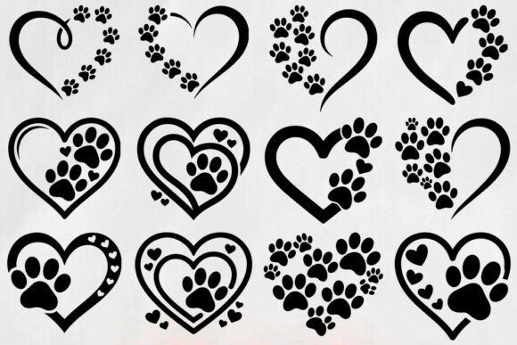 Download Dog Paw Heart SVG Bundle | Pet Lover SVG - Premium Bundle