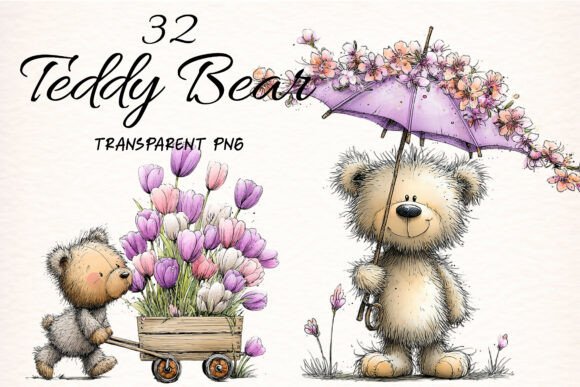 Download Whimsical Teddy Bear Clipart - Bear Collection